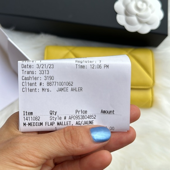 Chanel M-Medium Flap Wallet AG / Jaune - Picture 7 of 17